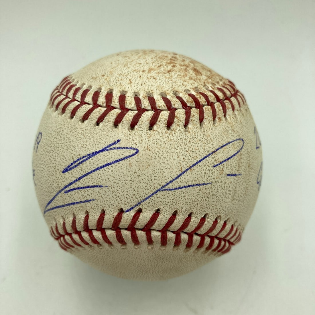 Ronald Acuna Signed 2019 NLDS Game Used Baseball Double JSA MLB COA: Ronald Acuna Signed 2019 NLDS Game Used Baseball Double JSA MLB COA This is a remarkable game-used baseball signed by Ronald Acuna Jr., featuring an inscription detailing his achievement in the 2019 N
