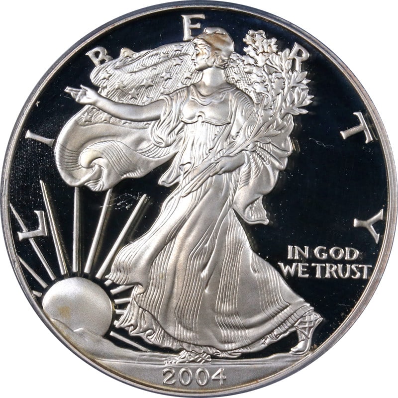 2004-W Silver American Eagle $1 PCGS PR69 DCAM Edmund Moy Signature (1 of 4)