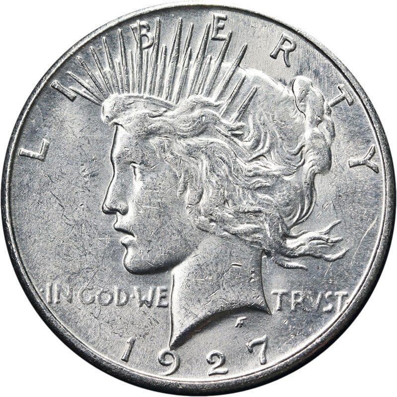 1927-S Silver Peace Dollar Nice BU (1 of 2)