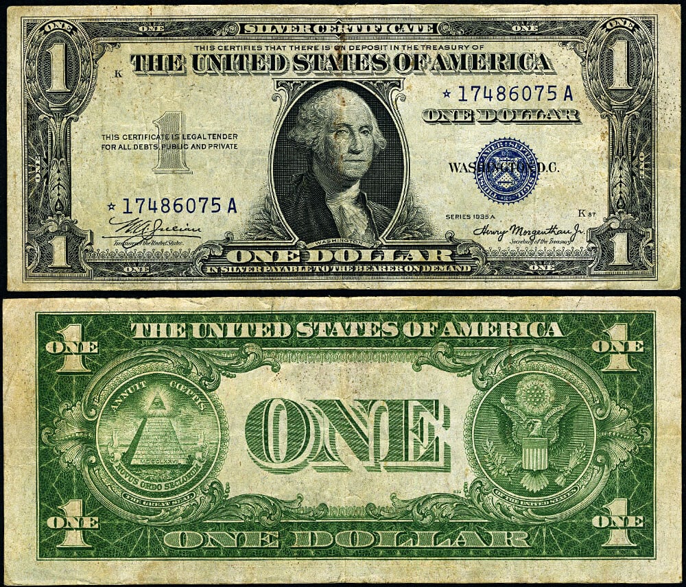 1935-A $1 Silver Certificate Mule FR. 1608* Block VF Star (1 of 3)