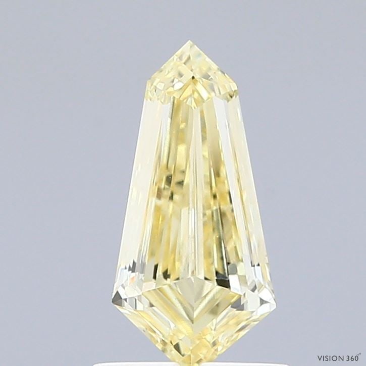 Loose Diamond - HEXAGONAL 0.87ct Fancy Light Yellow VS1: Loose Diamond - HEXAGONAL 0.87ct Fancy Light Yellow VS1 Source: This is a real non-mined Diamond that has been grown in a lab Shape: HEXAGONAL Carats: 0.87 Color: Fancy Light Yellow Certification: IGI