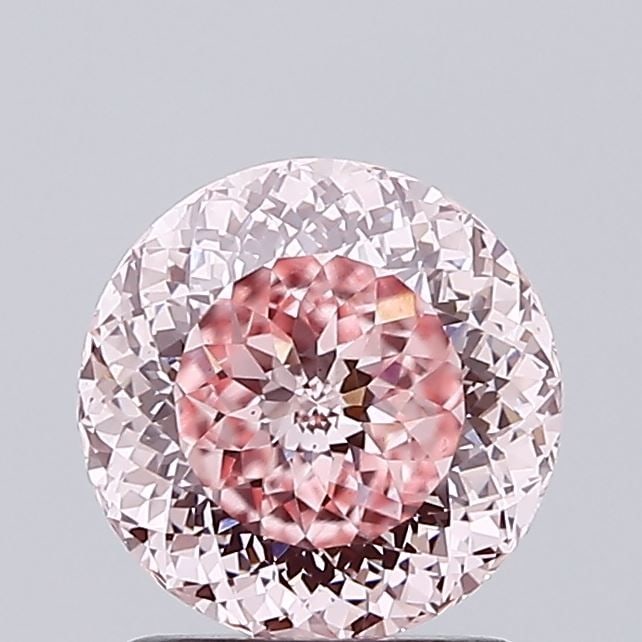 Loose Diamond - ROUND 1.81ct Fancy Intense Pink VS1: Loose Diamond - ROUND 1.81ct Fancy Intense Pink VS1 Source: This is a real non-mined Diamond that has been grown in a lab Shape: ROUND Carats: 1.81 Color: Fancy Intense Pink Certification: IGI Video: