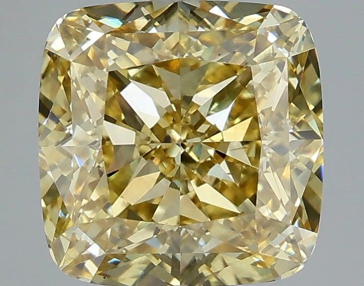 Loose Diamond - CUSHION MODIFIED 3.56ct Fancy Intense Yellow VS2: Loose Diamond - CUSHION MODIFIED 3.56ct Fancy Intense Yellow VS2 Source: This is a real non-mined Diamond that has been grown in a lab Shape: CUSHION MODIFIED Carats: 3.56 Color: Fancy Intense Yellow 