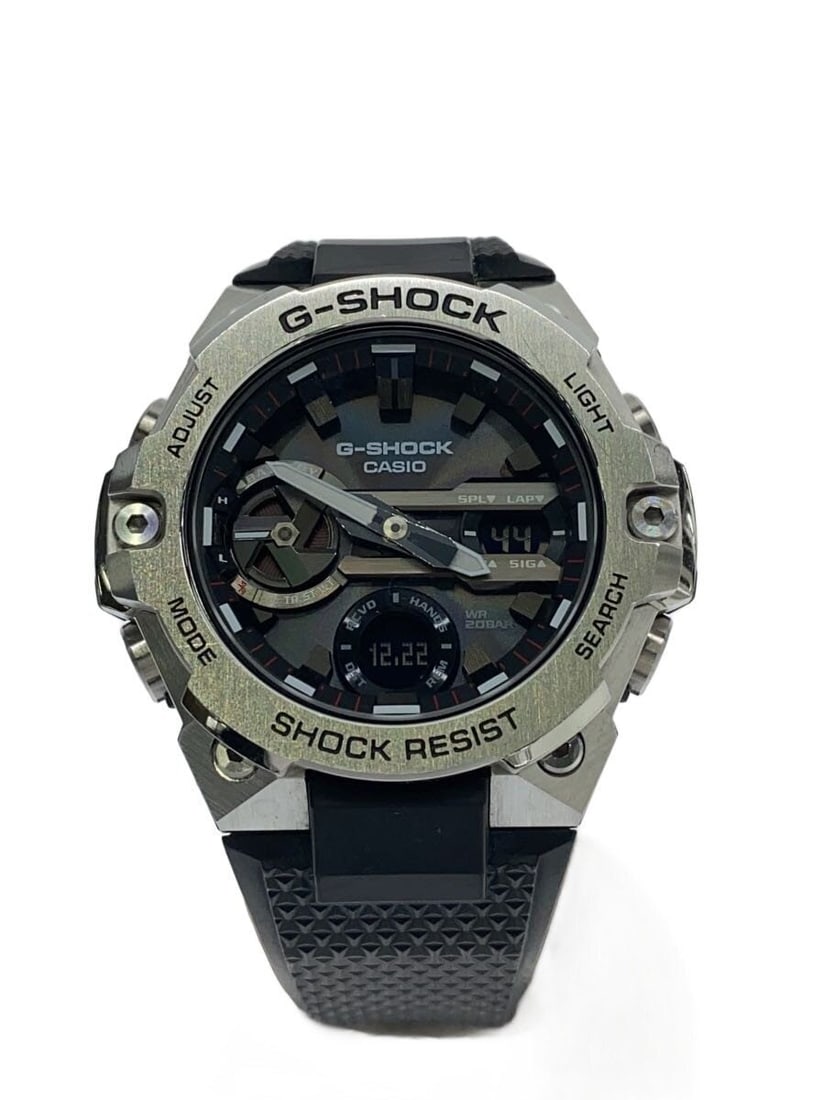 Casio G Shock GST B400 1AJF Black Rubber Men's Wristwatch: Casio G Shock GST B400 1AJF Black Rubber Men's Wristwatch This is a pre-owned CASIO G-SHOCK GST-B400-1AJF men's wristwatch. It features a black rubber band and case, offering durability and a sleek ap