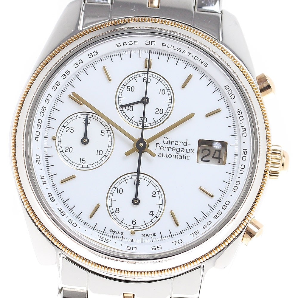 Girard Perregaux GP4900 Men's Chronograph Automatic Wristwatch 4910: Girard Perregaux GP4900 Men's Chronograph Automatic Wristwatch 4910 This Girard Perregaux 4910 GP4900 chronograph wristwatch is a Swiss-made timepiece designed for men. Featuring a stainless steel and