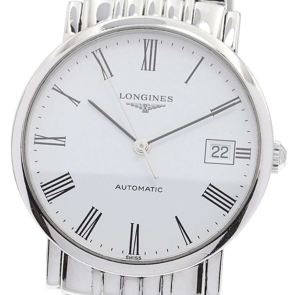 Longines Elegant Collection Automatic Date Men's Stainless Steel Watch L4.809.4: Longines Elegant Collection Automatic Date Men's Stainless Steel Watch L4.809.4 This Longines L4.809.4 Elegant Collection men's wristwatch features a stainless steel case and bracelet with a white dia
