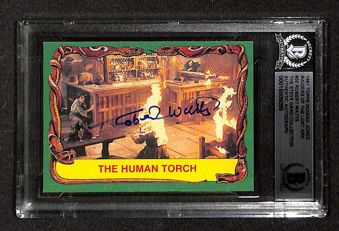 Robert Watts Signed 1981 Topps Indiana Jones #30 Beckett Authenticated (1 of 1)