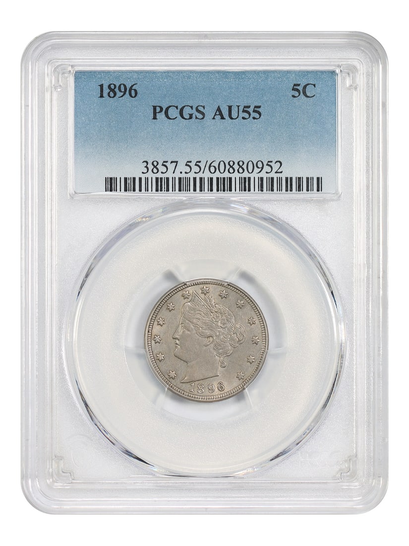 1896 Liberty Nickel 5C PCGS AU55 Philadelphia (1 of 4)