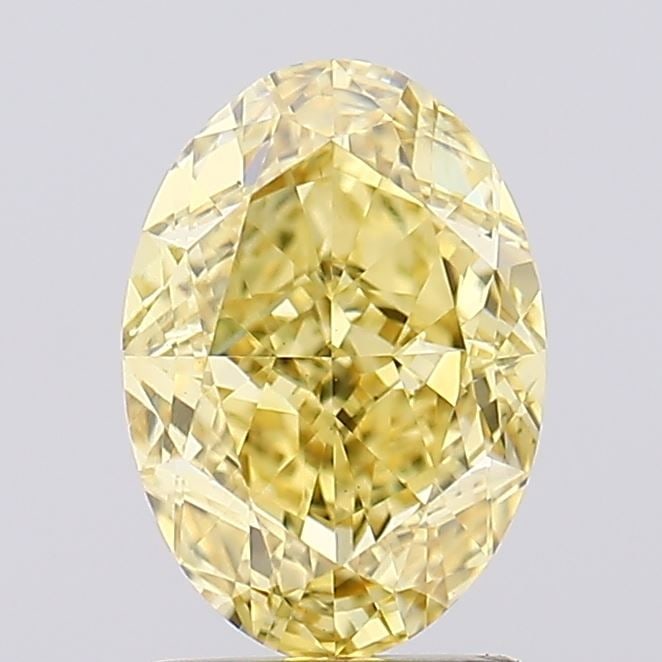 Loose Diamond - OVAL 2.02ct Fancy Vivid Yellow VS1: Loose Diamond - OVAL 2.02ct Fancy Vivid Yellow VS1 Source: This is a real non-mined Diamond that has been grown in a lab Shape: OVAL Carats: 2.02 Color: Fancy Vivid Yellow Certification: IGI Video: