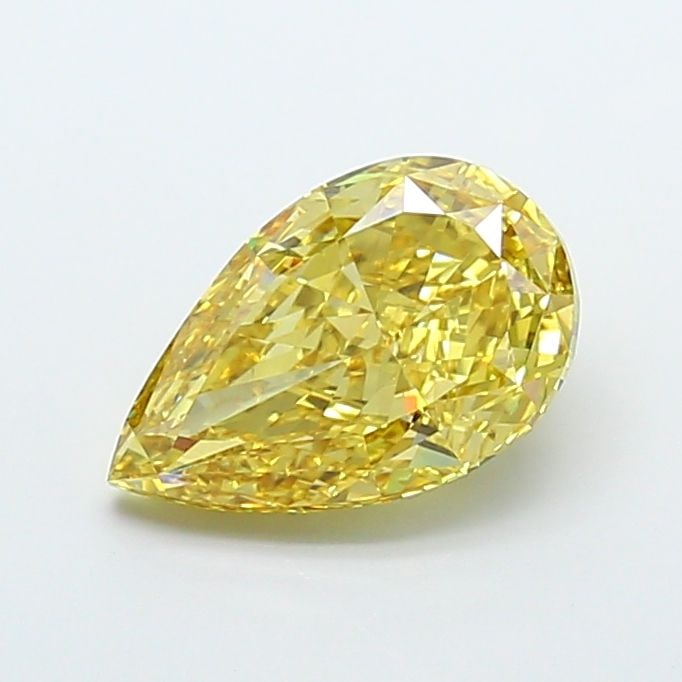 Loose Diamond - PEAR 5.04ct Fancy Intense Yellow VS2: Loose Diamond - PEAR 5.04ct Fancy Intense Yellow VS2 Source: This is a real non-mined Diamond that has been grown in a lab Shape: PEAR Carats: 5.04 Color: Fancy Intense Yellow Certification: IGI Video