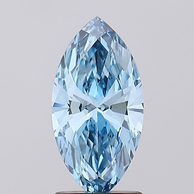 Loose Diamond - MARQUISE 1.54ct Fancy Vivid Blue VS1: Loose Diamond - MARQUISE 1.54ct Fancy Vivid Blue VS1 Source: This is a real non-mined Diamond that has been grown in a lab Shape: MARQUISE Carats: 1.54 Color: Fancy Vivid Blue Certification: IGI Video
