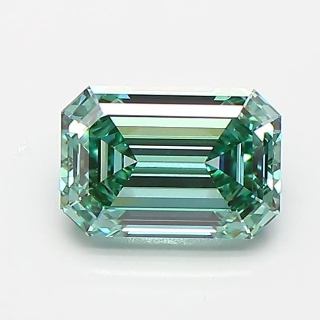 Loose Diamond - EMERALD 1.06ct Fancy Vivid Green VVS2: Loose Diamond - EMERALD 1.06ct Fancy Vivid Green VVS2 Source: This is a real non-mined Diamond that has been grown in a lab Shape: EMERALD Carats: 1.06 Color: Fancy Vivid Green Certification: IGI Vide