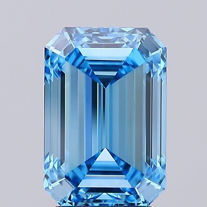 Loose Diamond - EMERALD 3.02ct Fancy Vivid Blue IF: Loose Diamond - EMERALD 3.02ct Fancy Vivid Blue IF Source: This is a real non-mined Diamond that has been grown in a lab Shape: EMERALD Carats: 3.02 Color: Fancy Vivid Blue Certification: IGI Video: