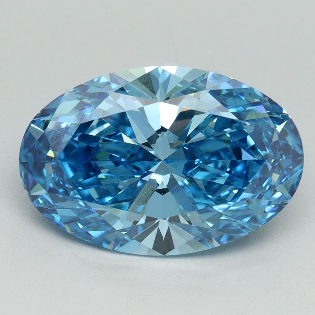Loose Diamond - OVAL 4.1ct Fancy Vivid Blue VS1: Loose Diamond - OVAL 4.1ct Fancy Vivid Blue VS1 Source: This is a real non-mined Diamond that has been grown in a lab Shape: OVAL Carats: 4.1 Color: Fancy Vivid Blue Certification: IGI Video: