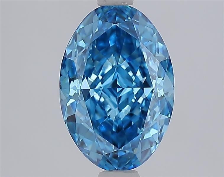Loose Diamond - OVAL 1.79ct Fancy Vivid Blue VVS2: Loose Diamond - OVAL 1.79ct Fancy Vivid Blue VVS2 Source: This is a real non-mined Diamond that has been grown in a lab Shape: OVAL Carats: 1.79 Color: Fancy Vivid Blue Certification: IGI Video: