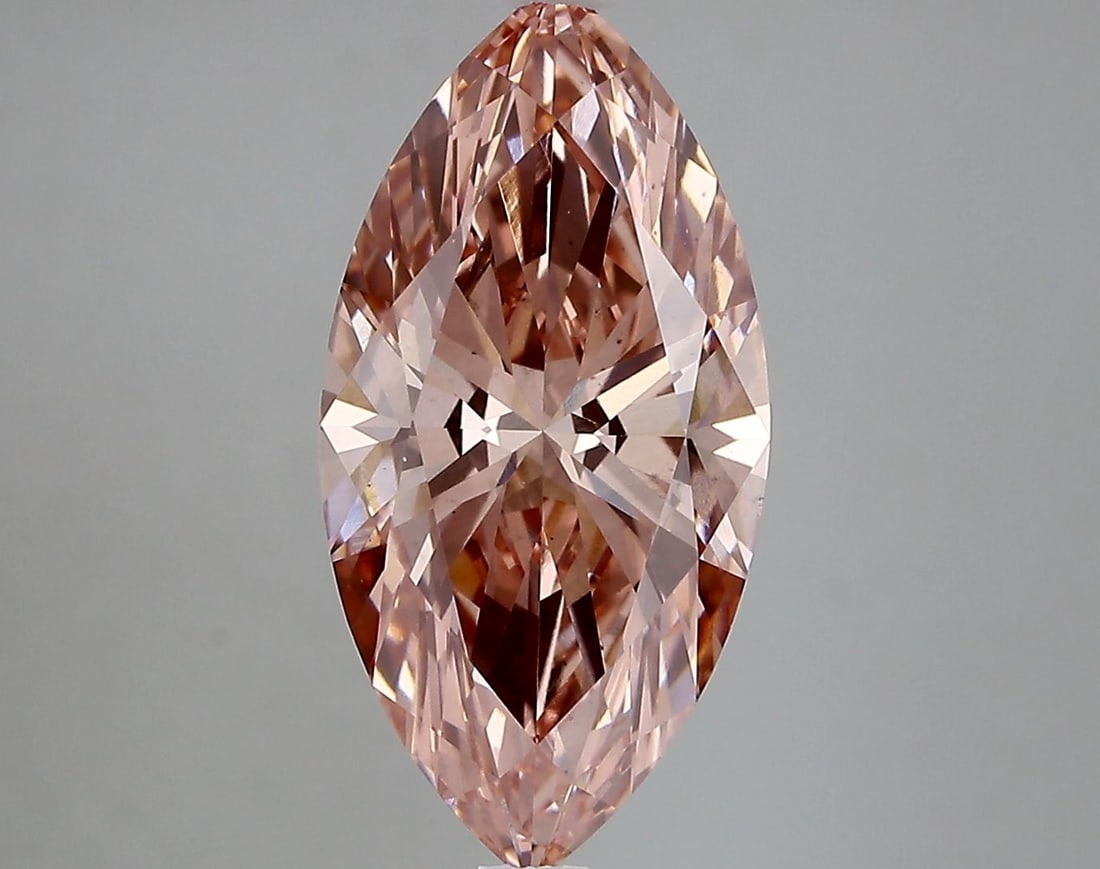 Loose Diamond - MARQUISE 3.42ct Fancy Vivid Pink VS2: Loose Diamond - MARQUISE 3.42ct Fancy Vivid Pink VS2 Source: This is a real non-mined Diamond that has been grown in a lab Shape: MARQUISE Carats: 3.42 Color: Fancy Vivid Pink Certification: IGI Video