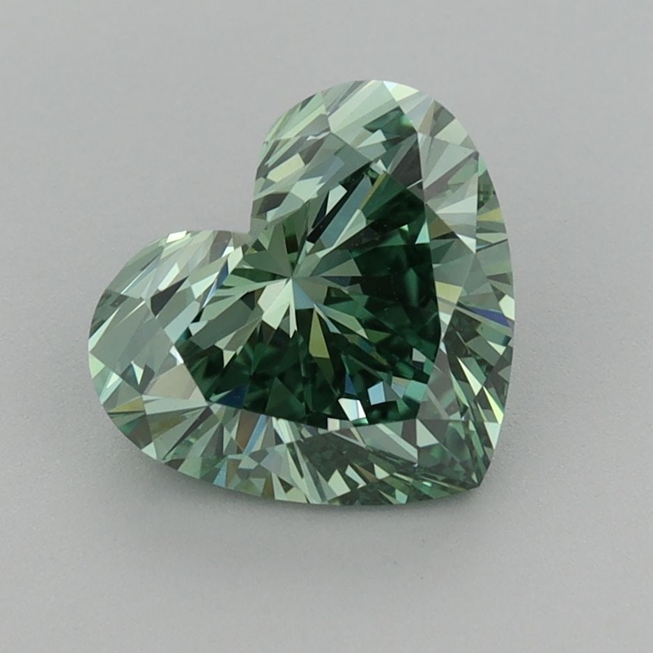 Loose Diamond - HEART 2.08ct Fancy Vivid Green VVS2: Loose Diamond - HEART 2.08ct Fancy Vivid Green VVS2 Source: This is a real non-mined Diamond that has been grown in a lab Shape: HEART Carats: 2.08 Color: Fancy Vivid Green Certification: IGI Video: