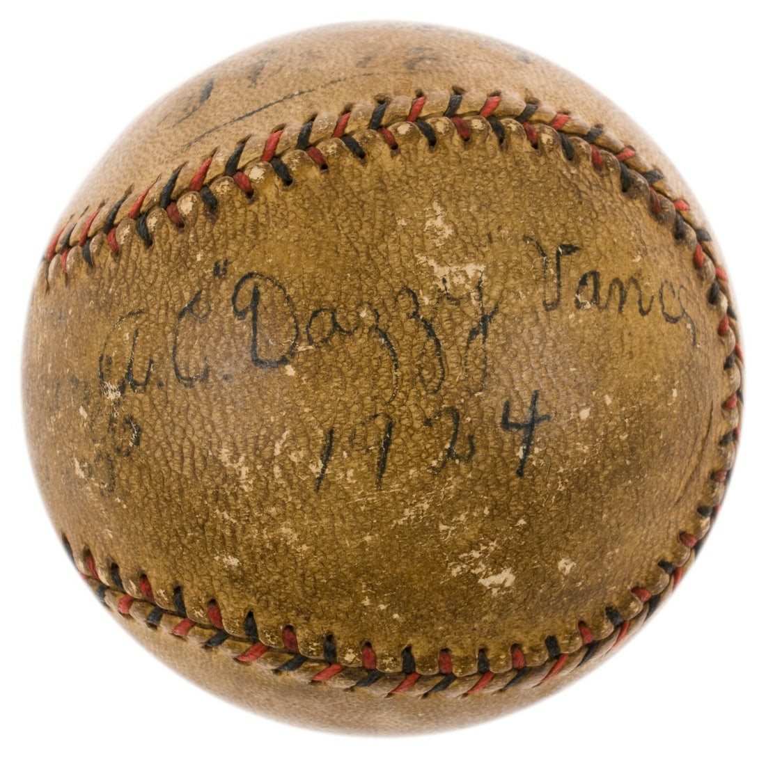 Dazzy Vance 1924 MVP Signed Baseball with McKeever PSA DNA COA: Dazzy Vance 1924 MVP Signed Baseball with McKeever PSA DNA COA This remarkable item is a dual-signed Spalding Official National League baseball featuring the legendary Charles Arthur "Dazzy" Vance, wh
