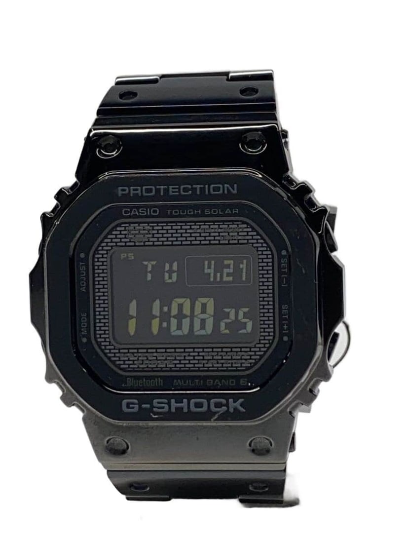 Casio G Shock GMW B5000GD 1JF Black Stainless Steel Wristwatch: Casio G Shock GMW B5000GD 1JF Black Stainless Steel Wristwatch This CASIO G-SHOCK Full Metal All Black GMW-B5000GD-1JF men's wristwatch features a robust stainless steel construction with a sleek blac