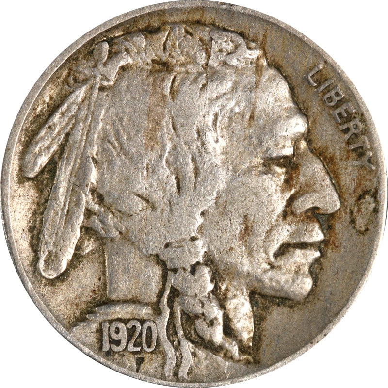 1920 San Francisco Mint Buffalo Nickel United States Coin (1 of 2)