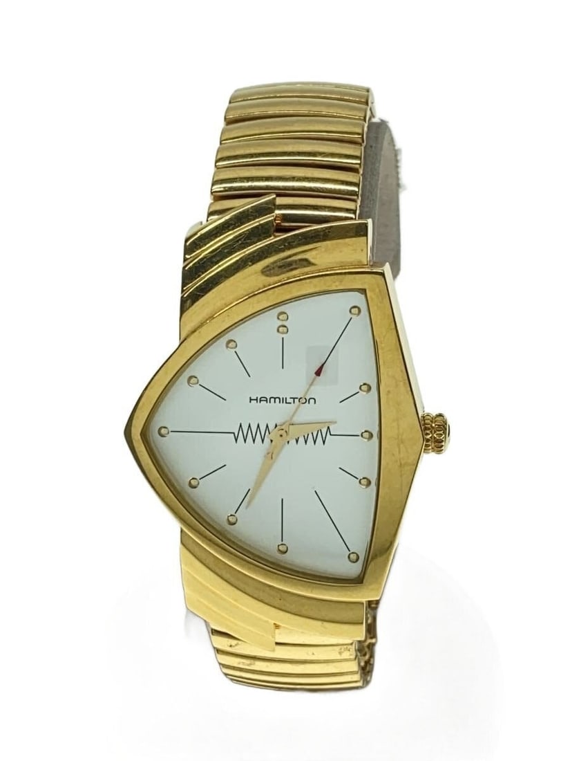 Hamilton Ventura H243010 Swiss Quartz Wristwatch Stainless Steel: Hamilton Ventura H243010 Swiss Quartz Wristwatch Stainless Steel This Hamilton Ventura Quartz H243010 men's wristwatch features a stainless steel case and band, showcasing a stylish white dial. The wa