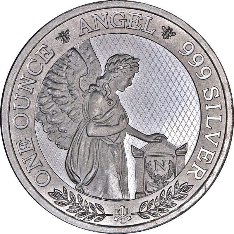 2021 Angel Napoleon 1 oz Silver Coin from St. Helena BU (1 of 2)