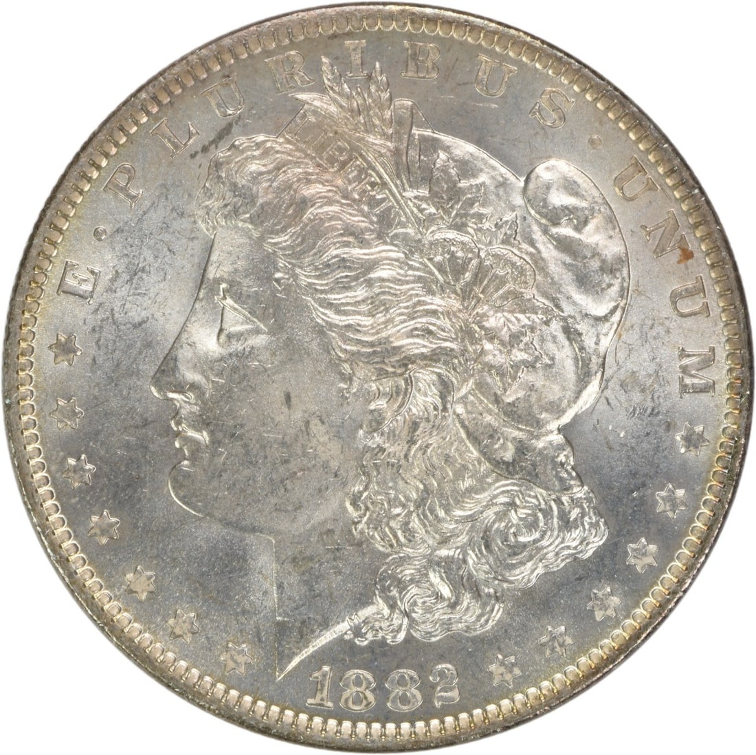 Choice BU 1882 O Silver Morgan Dollar Uncirculated Uncertified: Choice BU 1882 O Silver Morgan Dollar Uncirculated Uncertified This is an 1882-O Morgan Silver Dollar featuring a Choice Brilliant Uncirculated (BU) grade. Struck at the New Orleans Mint, this uncircu