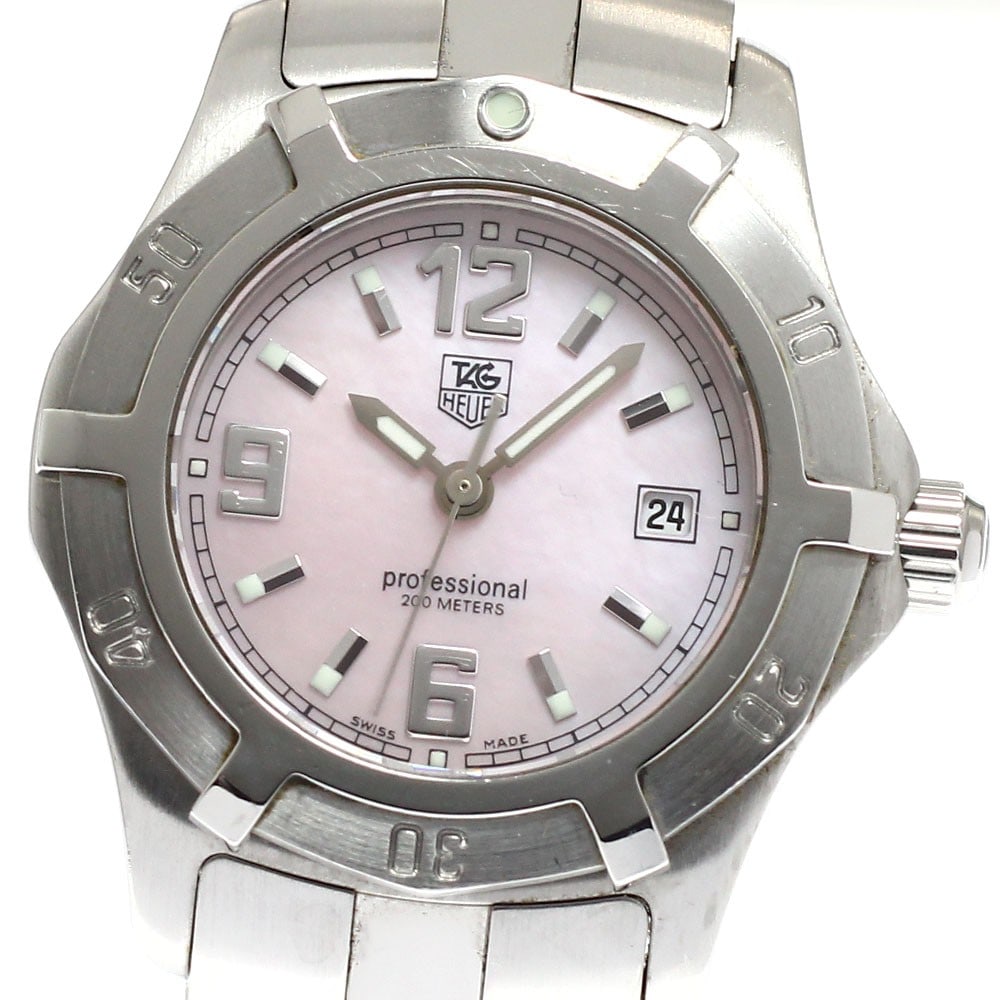 TAG Heuer Exclusive WN1319 Quartz Date Pink Shell Ladies Watch (1 of 6)