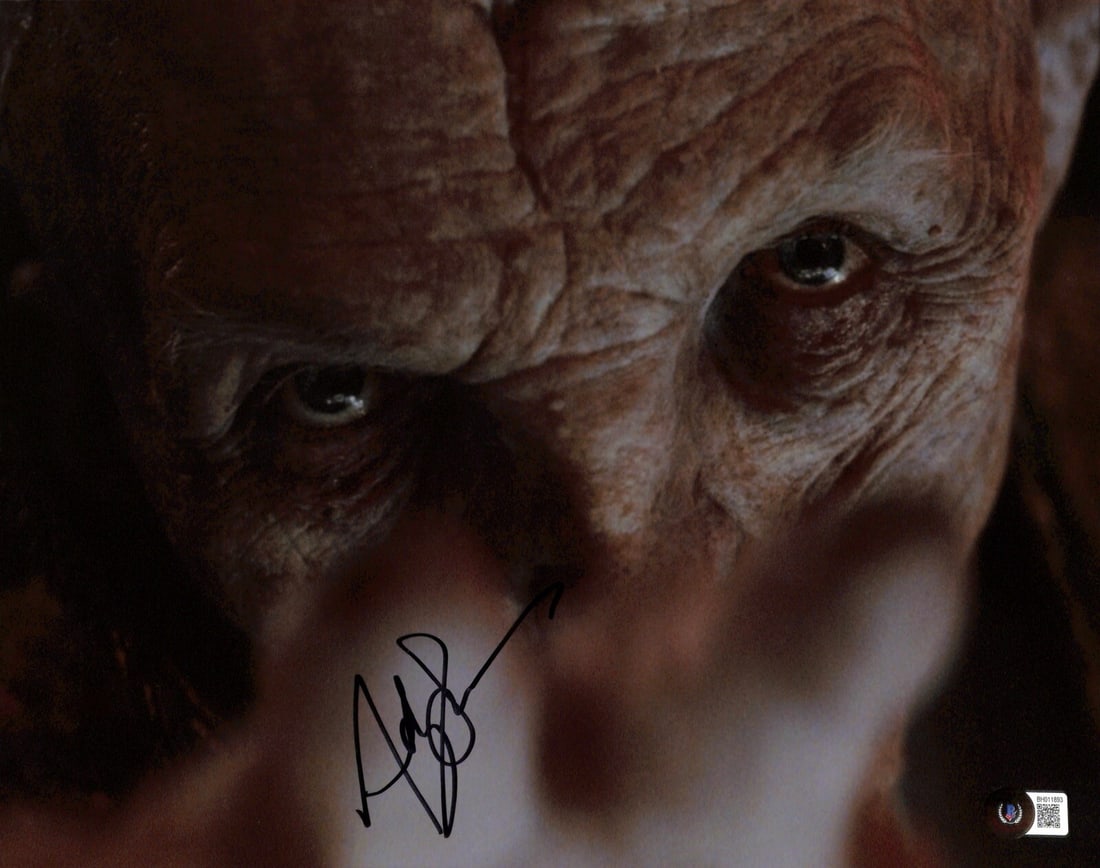 Andy Serkis Signed 11x14 Snoke Photo Star Wars BECKETT Certified: Andy Serkis Signed 11x14 Snoke Photo Star Wars BECKETT Certified This stunning 11x14 photograph features Andy Serkis as "Snoke" from Star Wars: The Last Jedi, signed in bold black permanent marker. Th