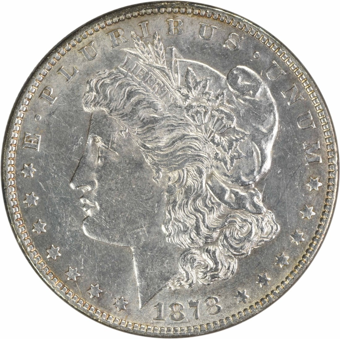 1878 Morgan Silver Dollar AU Uncertified 90% Silver Philadelphia: 1878 Morgan Silver Dollar AU Uncertified 90% Silver Philadelphia This 1878 Morgan Silver Dollar features a stunning design by George T. Morgan and is a fantastic addition for collectors. This coin is 