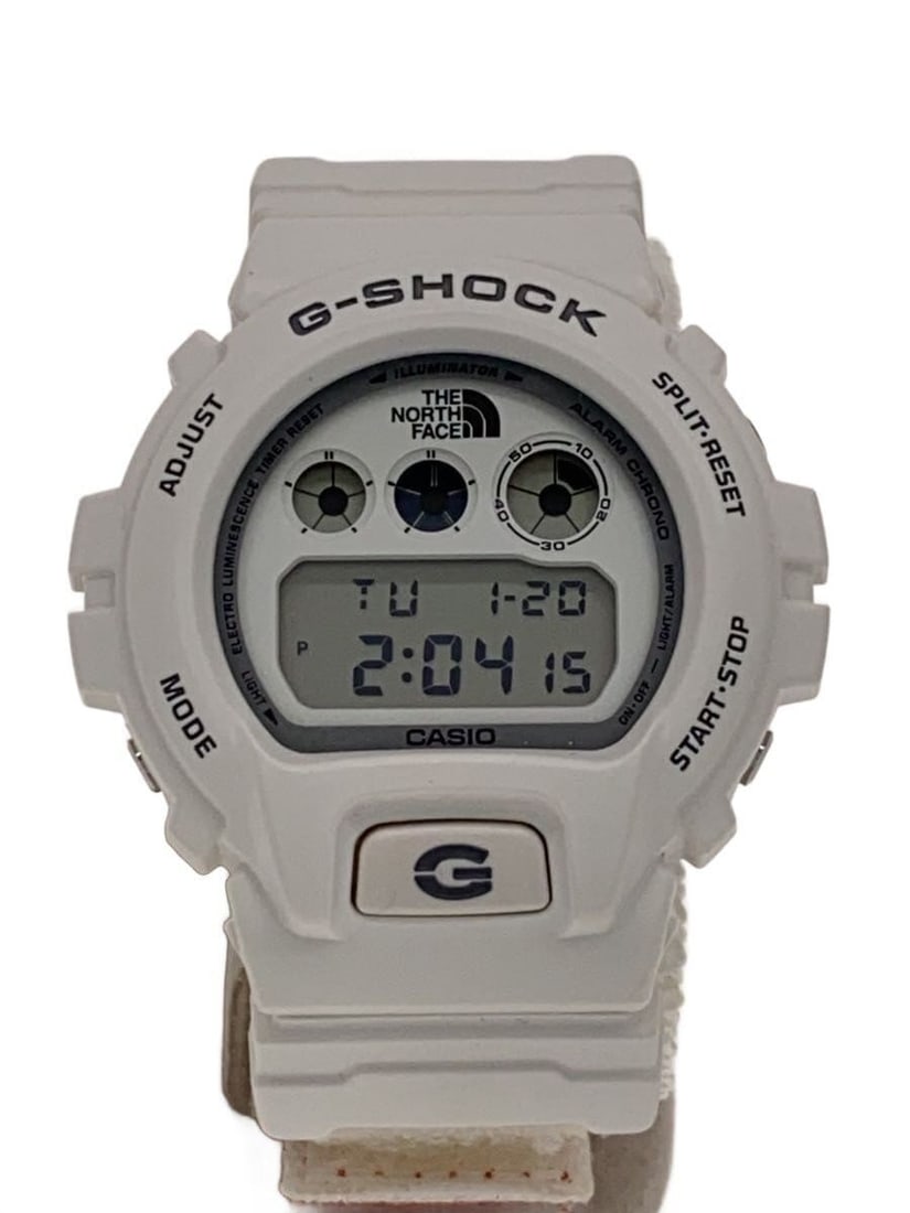 Casio G-Shock DW-6900NS White Men's Wristwatch: Casio G-Shock DW-6900NS White Men's Wristwatch This CASIO G-SHOCK DW-6900NS men's wristwatch is a collaboration with The North Face and Supreme. The watch features a white case and band, and is powere