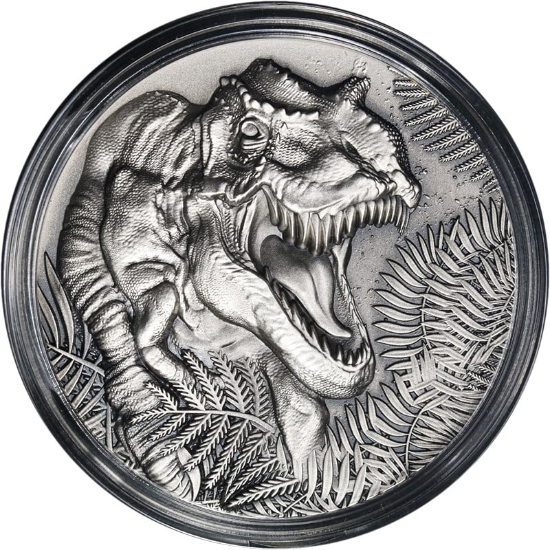 2025 Liberia 2 Ounce Silver $20 T-REX Ultra High Relief Coin (1 of 3)