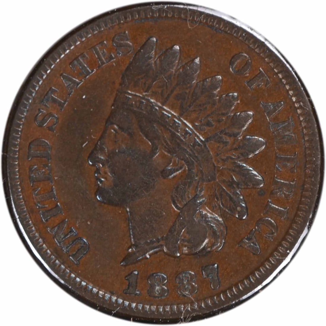 1887 Indian Head Copper Small Cent DDO FS-101 VF (1 of 2)