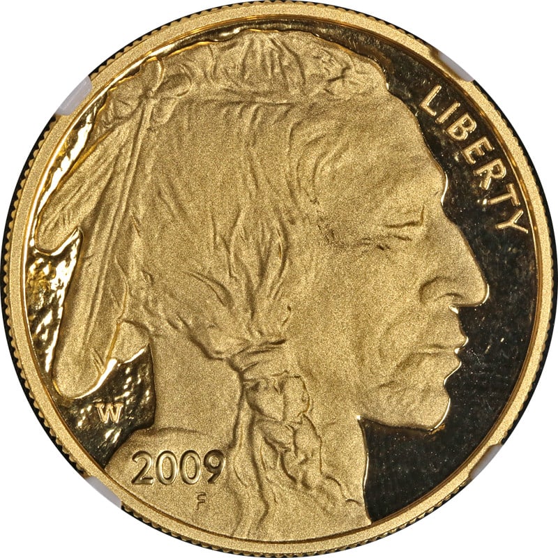 2009-W Buffalo Gold $50 NGC PF70 Ultra Cameo Brown Label Coin: 2009-W Buffalo Gold $50 NGC PF70 Ultra Cameo Brown Label Coin This 2009-W Buffalo Gold $50 coin is graded by NGC as PF70 Ultra Cameo with a Brown Label. The coin is uncirculated and features bright co