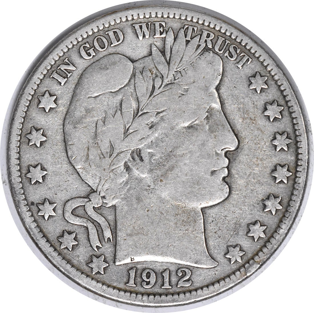 1912-D Barber Silver Half Dollar 50C Uncertified Coin by Charles E Barber: 1912-D Barber Silver Half Dollar 50C Uncertified Coin by Charles E Barber This 1912-D Barber Silver Half Dollar is a classic collectible coin featuring the iconic design by Charles E. Barber. It has b