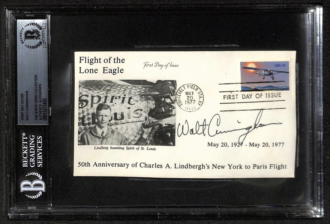 Apollo 7 FDC Envelope Signed by Walt Cunningham Beckett Authenticated (1 of 1)