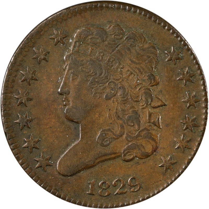 1829 Half Cent Circulated Copper Coin Uncertified: 1829 Half Cent Circulated Copper Coin Uncertified This 1829 Half Cent is a remarkable piece of numismatic history. Featuring a composition of copper, this coin showcases a circulated condition, highli