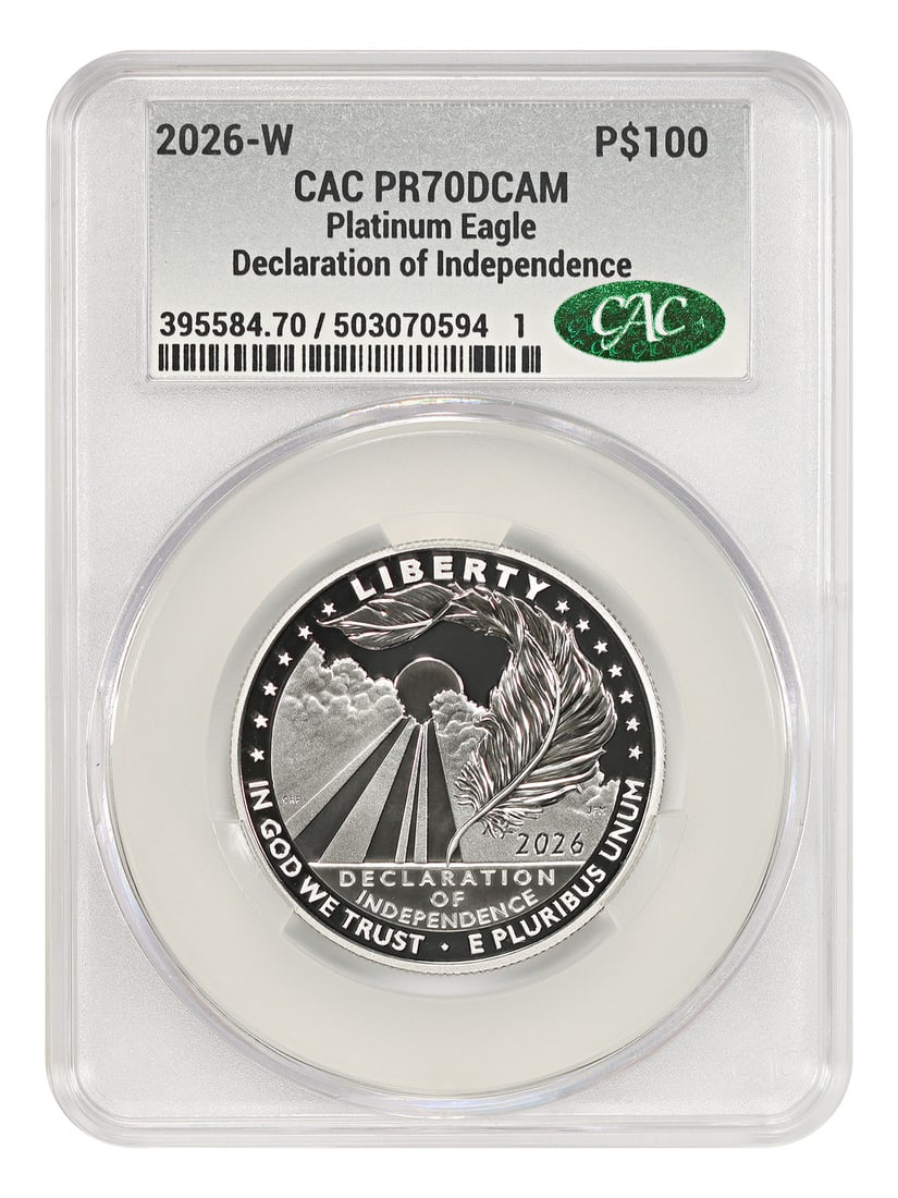2026-W Platinum Eagle Declaration of Independence CACG PR70DCAM $100 (1 of 6)