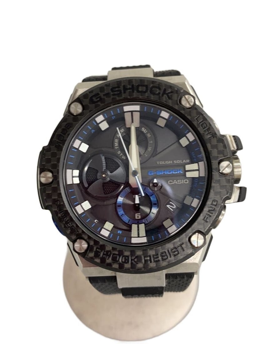 Casio G Shock GST B100X 1AJF Black Rubber Wristwatch: Casio G Shock GST B100X 1AJF Black Rubber Wristwatch This Casio G-SHOCK GST-B100X-1AJF men's wristwatch features a durable black rubber band and a robust design. Made in Japan, this slightly used watc