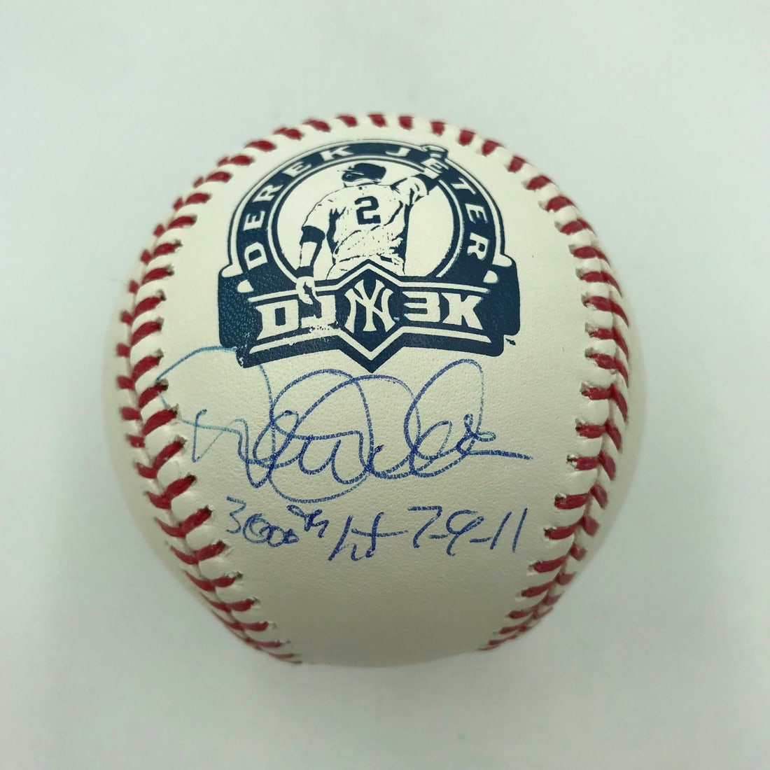 Derek Jeter Signed DJ3k Baseball With 3000th Hit Inscription Steiner Authenticated: Derek Jeter Signed DJ3k Baseball With 3000th Hit Inscription Steiner Authenticated This is a special edition DJ3K baseball signed and inscribed by Derek Jeter with "3,000th Hit 7-9-11." The ball comme