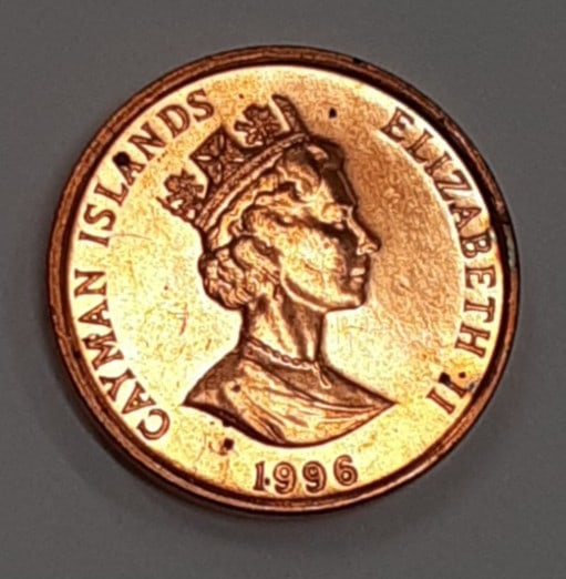 Roll of 25 Uncirculated 1996 Cayman Islands 1 Cent KM87a Elizabeth II Coins: Roll of 25 Uncirculated 1996 Cayman Islands 1 Cent KM87a Elizabeth II Coins This is a roll of 25 uncirculated 1996 Cayman Islands 1 Cent coins featuring Queen Elizabeth II. Each coin is composed of co