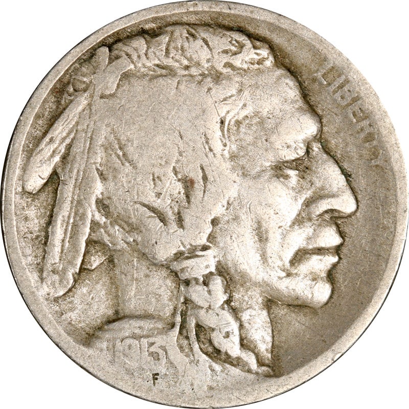 1913-D Buffalo Nickel Type 2: 1913-D Buffalo Nickel Type 2 This is a 1913-D Type 2 Buffalo Nickel from the United States. The coin is composed of nickel and was minted in Denver. It is a circulated, pre-owned example and is not ce