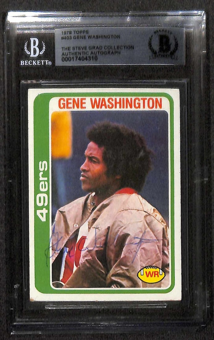 Gene Washington Signed 1978 Topps #403 Card Beckett Authenticated (1 of 1)