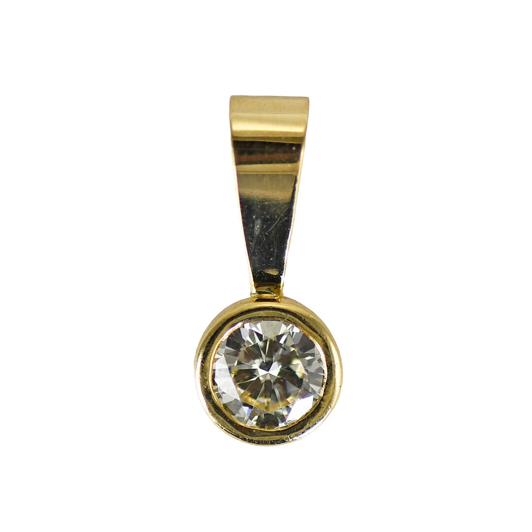 Unbranded 14k Yellow Gold Solitaire Diamond Pendant 0.80 ct (1 of 1)