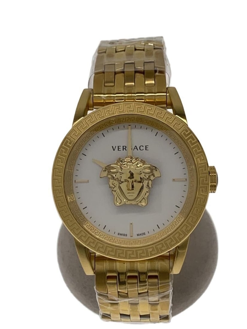 Versace Palazzo Empire quartz men's wristwatch VS-VERD00318 box: Versace Palazzo Empire quartz men's wristwatch VS-VERD00318 box This VERSACE Palazzo Empire Quartz VS-VERD00318 men's wristwatch features a Swiss-made design and showcases the iconic Palazzo Empire mo
