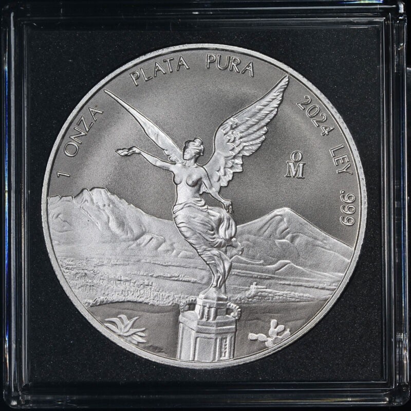 2024 Mexico 1 Ounce Silver Libertad Ring Edition Limited 700: 2024 Mexico 1 Ounce Silver Libertad Ring Edition Limited 700 Introducing the 2024 Mexico 1 Ounce Silver Libertad Silver Ring Edition, featuring a stunning ruthenium finish that enhances its visual app