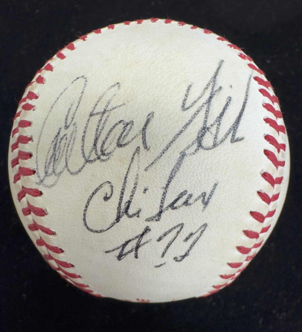 Carlton Fisk Signed Vintage 1983 All Star Game Baseball Beckett Certified: Carlton Fisk Signed Vintage 1983 All Star Game Baseball Beckett Certified This is a vintage Official 1983 All Star Game baseball, signed and inscribed by Hall of Famer Carlton Fisk. The baseball featu