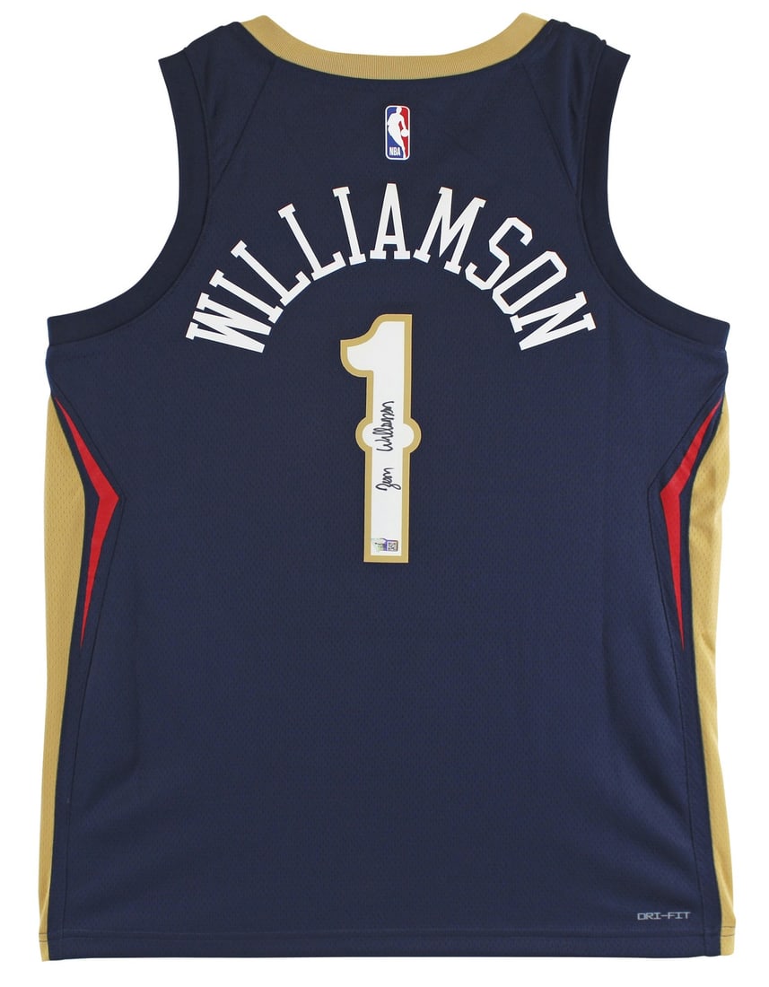 Zion Williamson Autographed Navy Blue Nike Swingman Jersey New Orleans Pelicans FAN COA: Zion Williamson Autographed Navy Blue Nike Swingman Jersey New Orleans Pelicans FAN COA Celebrate your fandom with this authentic navy blue Nike Swingman jersey, personally signed by Zion Williamson o