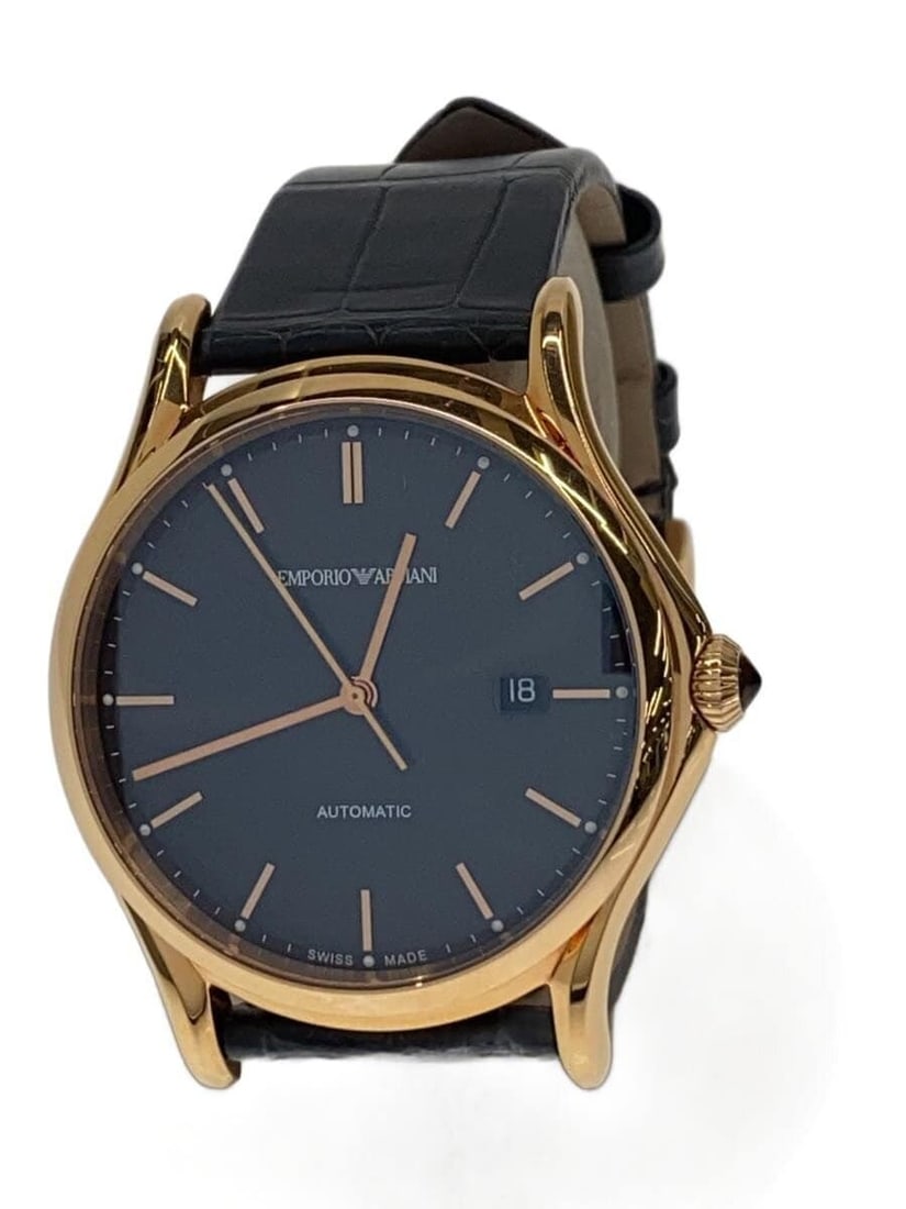 Emporio Armani Swiss Made Automatic Black Men's Wristwatch ARS-3003: Emporio Armani Swiss Made Automatic Black Men's Wristwatch ARS-3003 This Emporio Armani Swiss Made Collection ARS-3003 men's wristwatch features automatic movement and a sophisticated black design. Cr