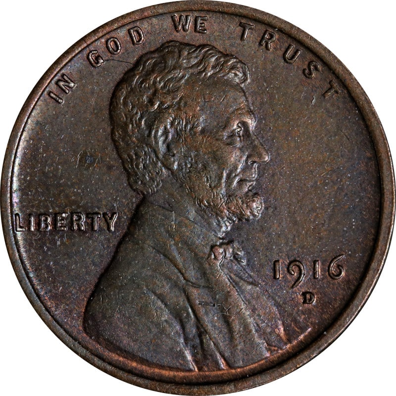 1916 Denver Mint Lincoln Penny Copper Circulated Uncertified (1 of 2)